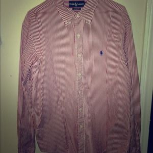 Men's long sleeve Polo button up.