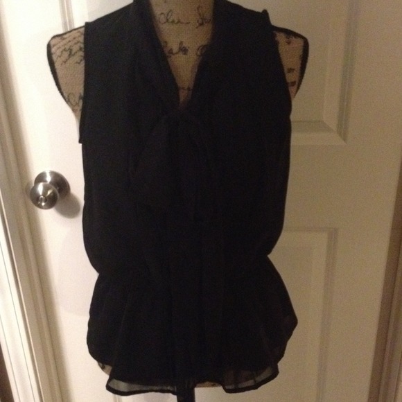 Black blouse with bow