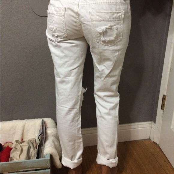 LF distressed boyfriend jeans- white - Picture 2 of 3
