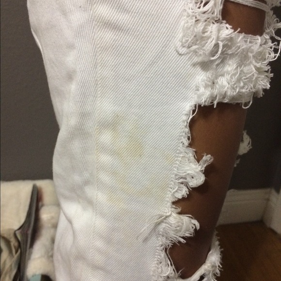 LF distressed boyfriend jeans- white - Picture 3 of 3