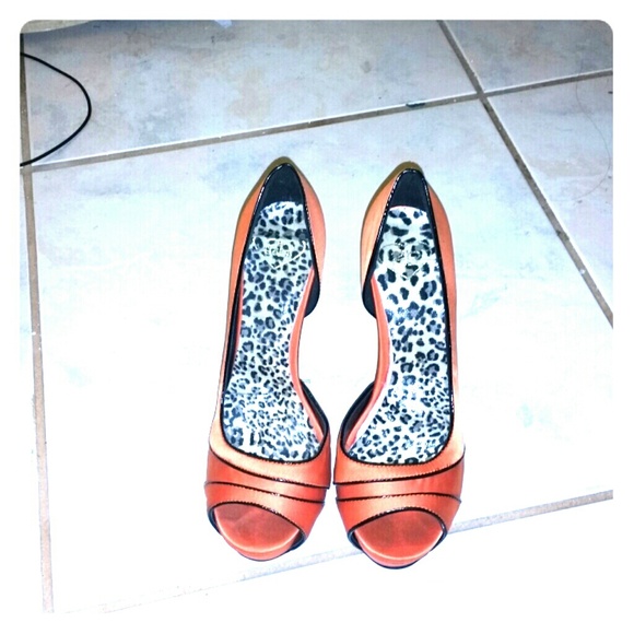 Orange sexy heels