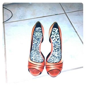 Orange sexy heels