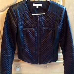 Ellen Tracy vegan leather jacket
