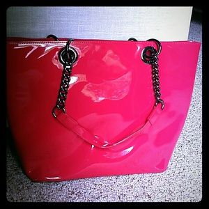 DKNY Pink Patent Large Tote