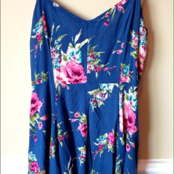 Forever 21 Navy Floral Dress- M - Picture 2 of 3
