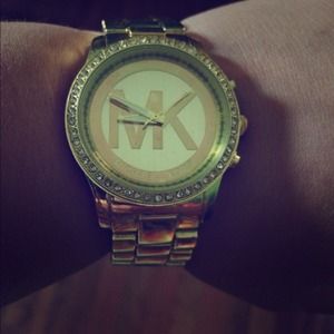 Gold Michael Kors MK face watch