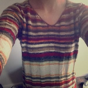 Striped knit sweater