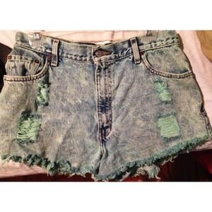 High Waisted Denim Shorts (Urban Outfitters)