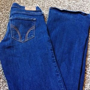 Hollister dark wash flare leg