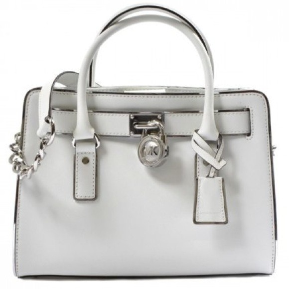 White Michael Kors Hamilton Specchio Tote.