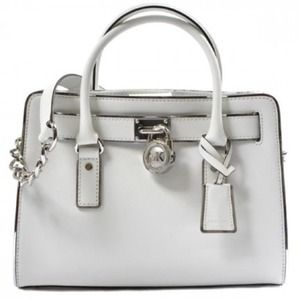 White Michael Kors Hamilton Specchio Tote.