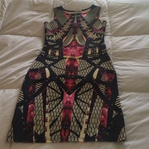 Pink and Black Bandage Dress