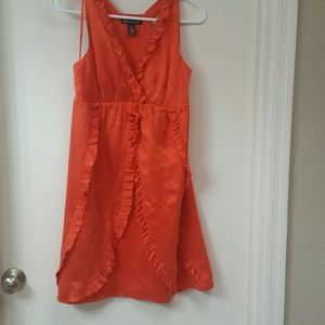 INC Silk sundress with racerback, v neck & ruffle