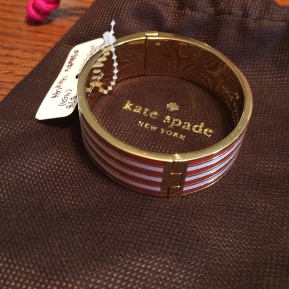 Hinged bangle from Kate spade pink and red gold