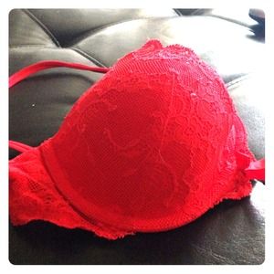 Red Victoria's Secret bra