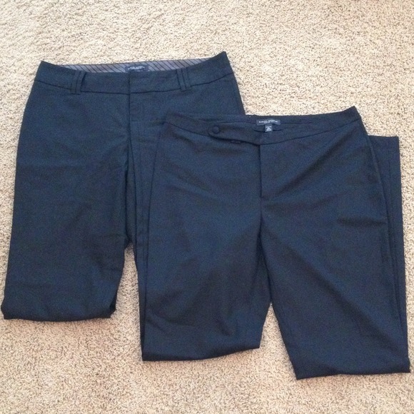 *bundle*Two black wool dress slacks