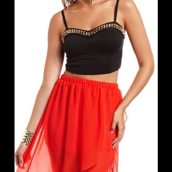 Charlotte Russe Tops - 🌟🌟Charlotte Russe Studded Bustier, M