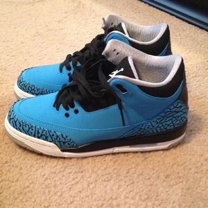 retro jordan powder blue 3's