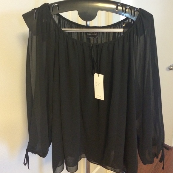 Bcbg black silk top