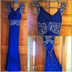 Royal blue prom dress
