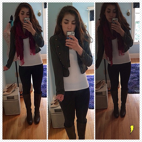 Army green military style jacket