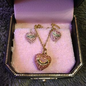 Juicy couture earring & necklace set