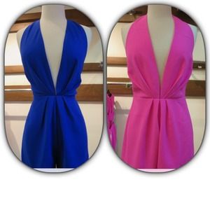 Blue Royal & Pop of Pink Romper