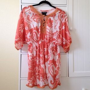NWT Coral tunic, dress, or beach coverup