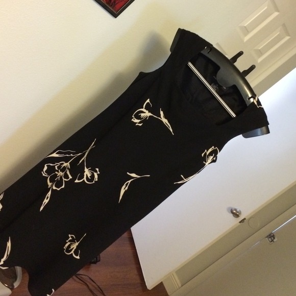 Black with white flower