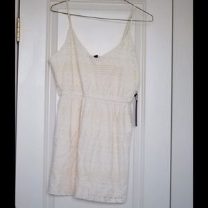Cream colored lace dress