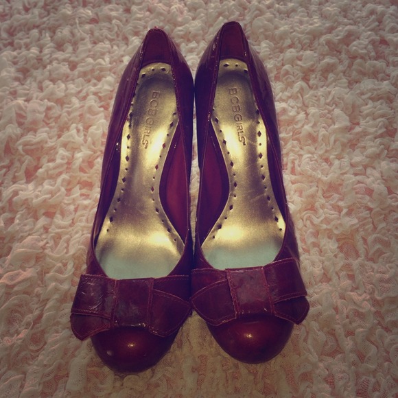 BCBG Girls Red Patent Leather Wedges