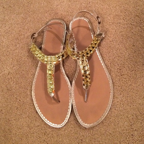 Gold embellished sandals **SOLD**