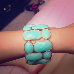 Green blue stone bracelet