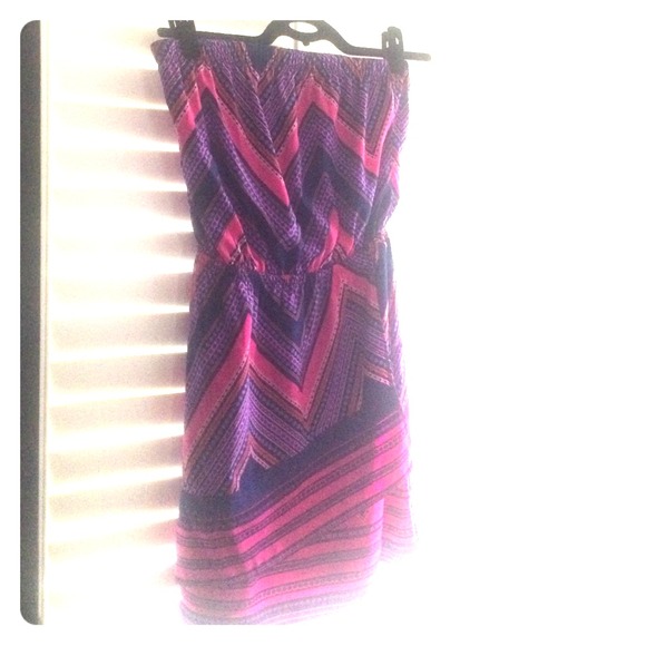 Purple geometric tube dress