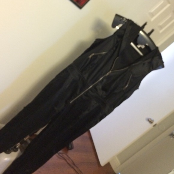 Hooded silk jumpsuit