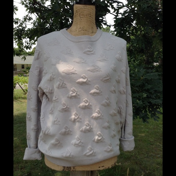 Rabbit print pullover