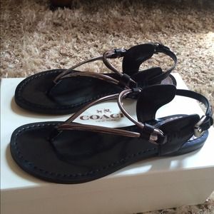 Authentic coach sandals.