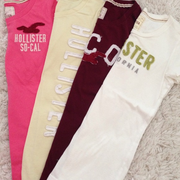 4 Hollister basic Tees
