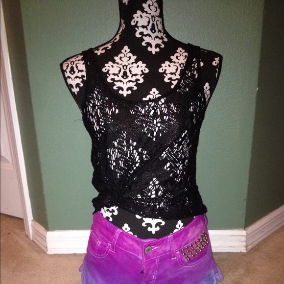 Black lace shirt