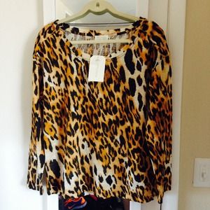 STYLISH leopard PRINT long-sleeve ZARA linen shirt