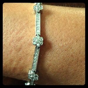 Silver and cz bracelet