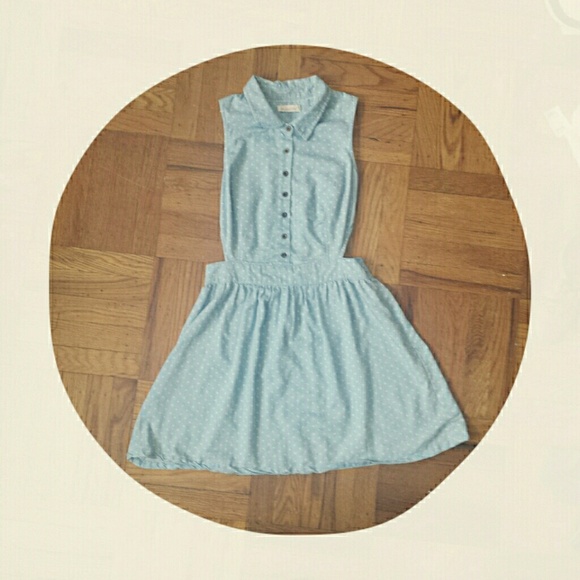 Collar Cutout Polka Dot Dress - Picture 2 of 3