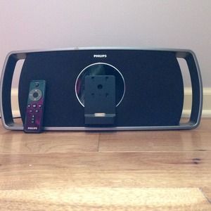 A Philips brand black stereo for iPhone 4/4S