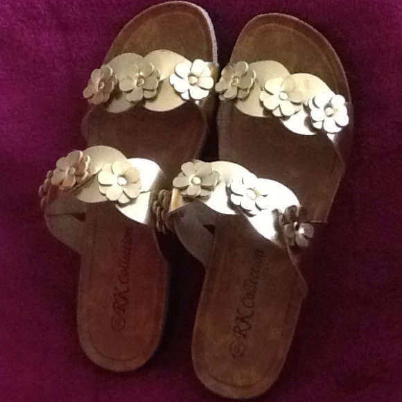 Gold Sandals, Size 9