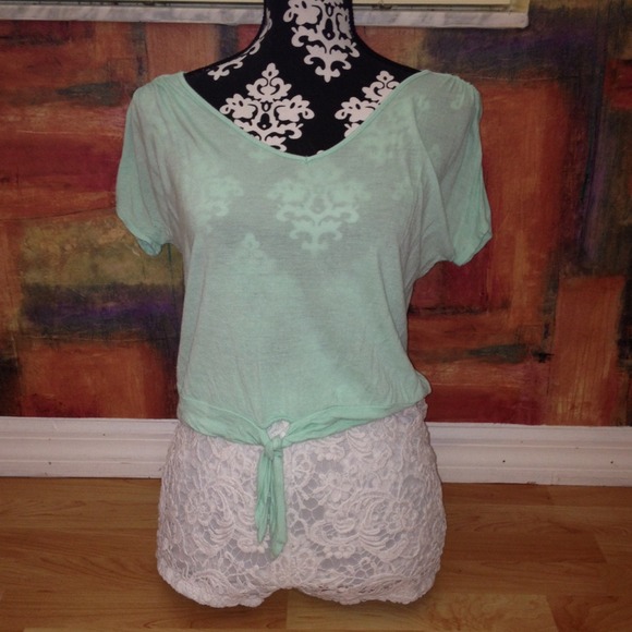 White Lace Shorts
