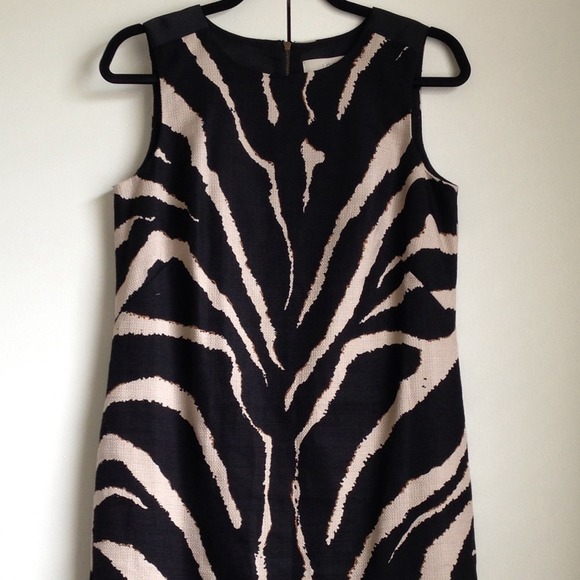 LOFT Zebra Print Shift Dress