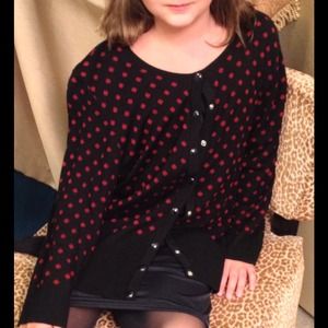 SOLD in Bundle! -Red Polka Dot Sweater