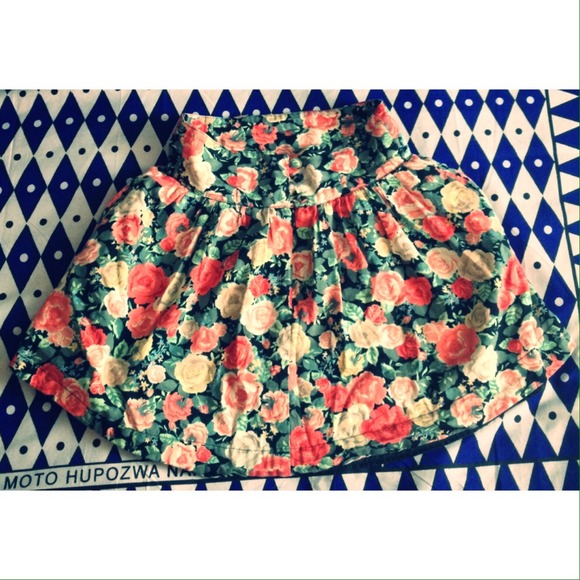 🍂🌹Floral High Waisted Skirt 🌹🍂