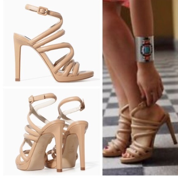 Zara Shoes - New Zara Nude Strappy Heels Size 38/7.5