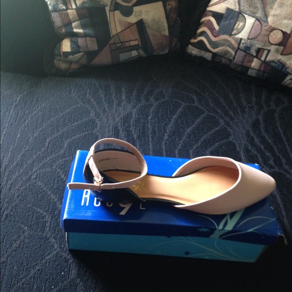 Black & Tan pointed toe flat